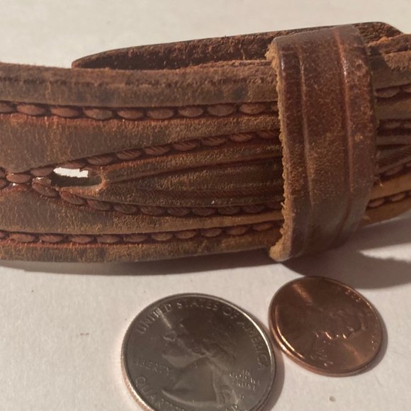 Accessories | Vintage Leather Heavy Duty Belt Brown Hand Finished ...